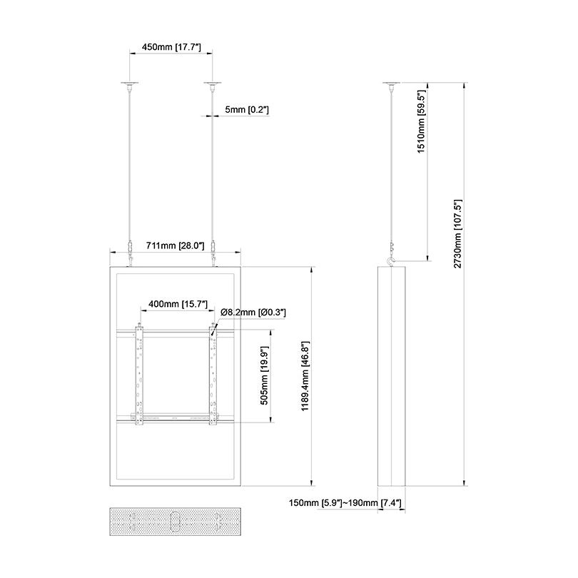 Multibrackets M Pro Series - Enclosure 50" Wire Medium B2B Black