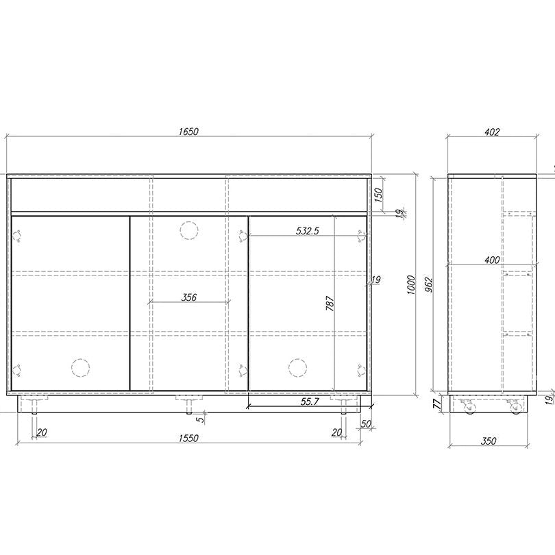 Multibrackets M AV-Cabinet TV-Lift 65" Black