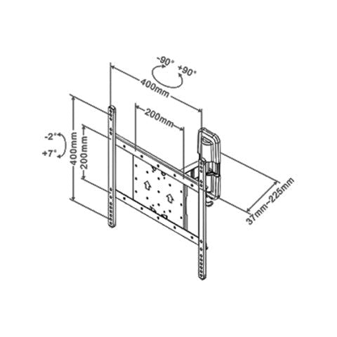 Multibrackets M VESA Flexarm Tilt & Turn II