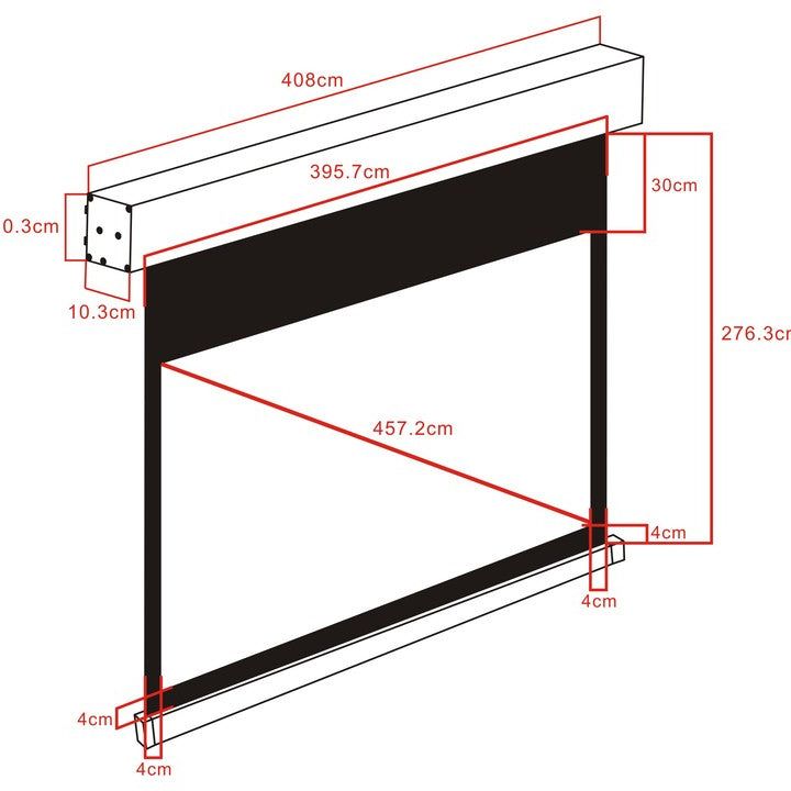 Multibrackets M 16:10 Motorized Projection Screen 387,7x242,3, 180"