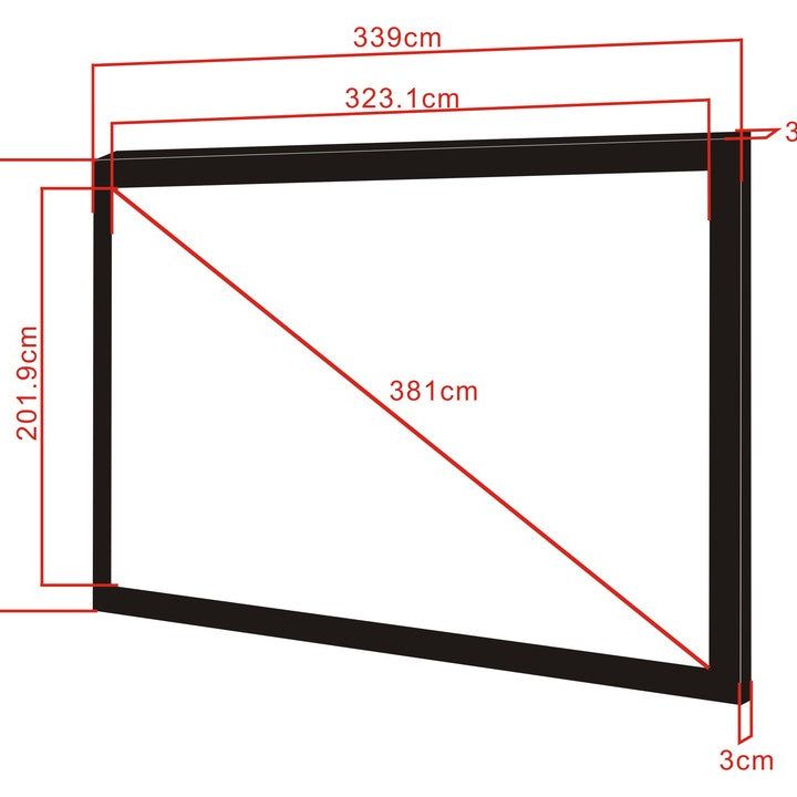 Multibrackets M 16:10 Framed Projection Screen 323,1x201,9, 150"