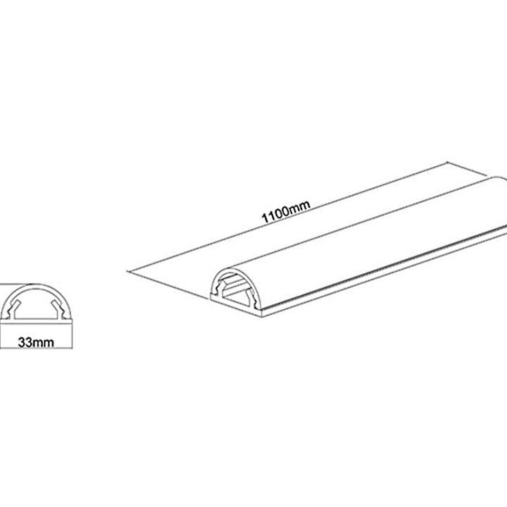 Multibrackets M Universal Cable Cover Black 33mm-W 1100-L