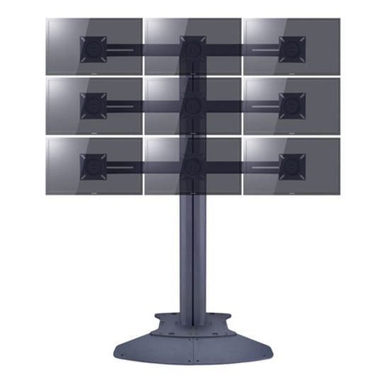 Multibrackets M Public Display Stand Triple Screen Mount 10"-24" Silver
