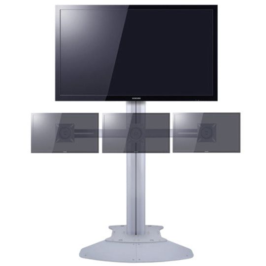 Multibrackets M Public Display Stand Triple Screen Mount 10"-24" Black