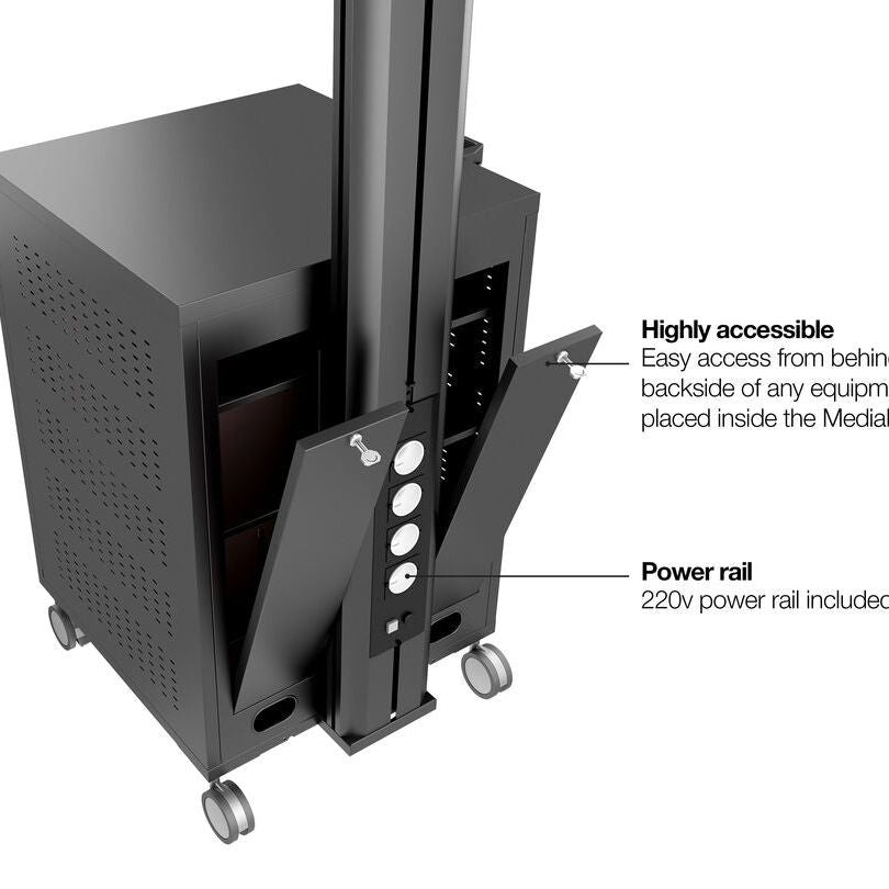 Multibrackets M Public Display Stand 180 Single MediaBox4 Black
