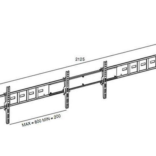 Multibrackets M Public Display Stand Dual Screen Mount 40-55" Silver