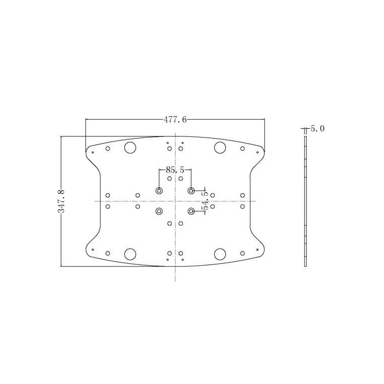 Multibrackets M Public Display Floorstand Base B2B Silver