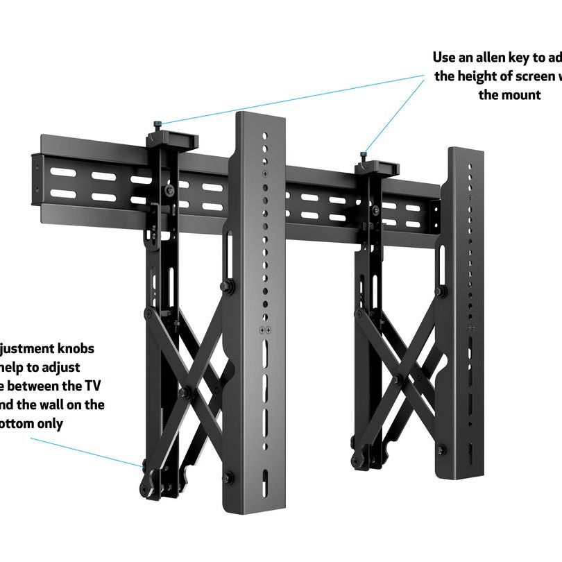 Multibrackets M Public Video Wall Mount Push 40-70" Black