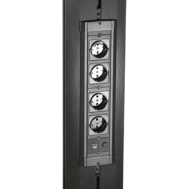 Multibrackets M Public Display Stand Pillar 70 Silver, incl. 220V Power Rail
