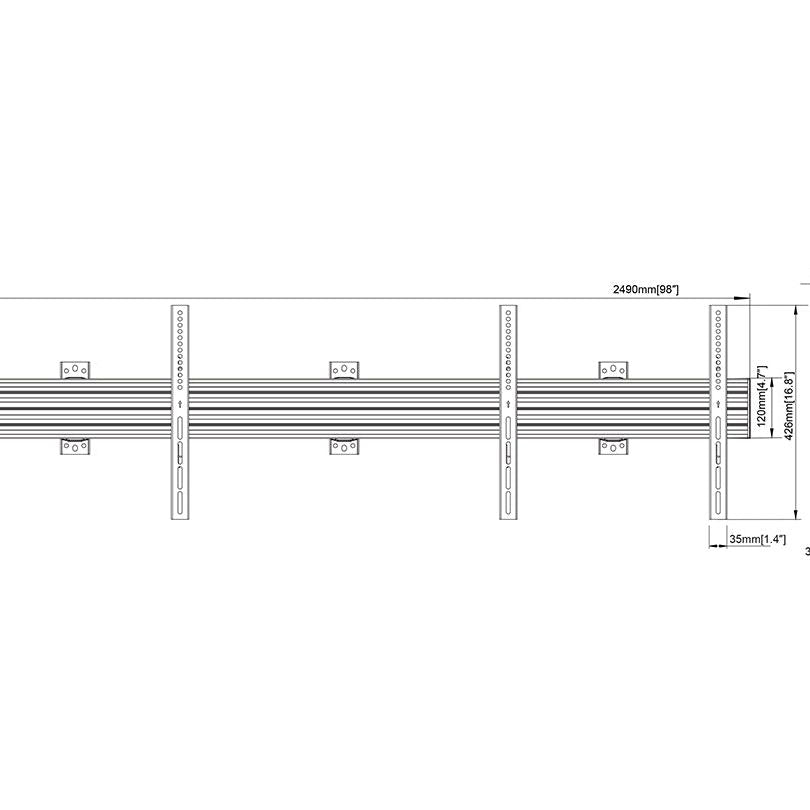 Multibrackets M Wallmount Pro MBW2UHD Fixed Black