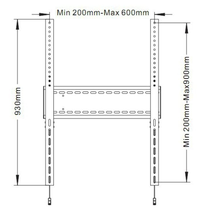 Multibrackets M Universal Fixed Wallmount SD MAX 1200x900