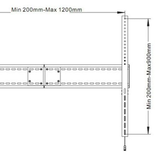Multibrackets M Universal Fixed Wallmount SD MAX 1200x900