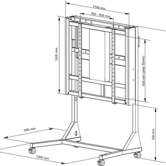 Multibrackets M Motorized Floorstand 160 kg White SD