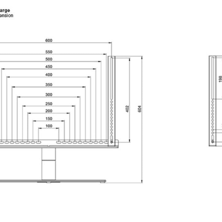 Multibrackets M VESA Extender kit Turn & Motorized Tablestand 600x700