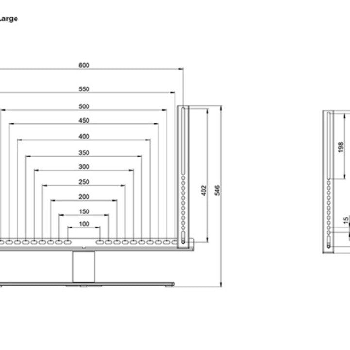 Multibrackets M VESA Extender kit Turn & Motorized Tablestand 600x700