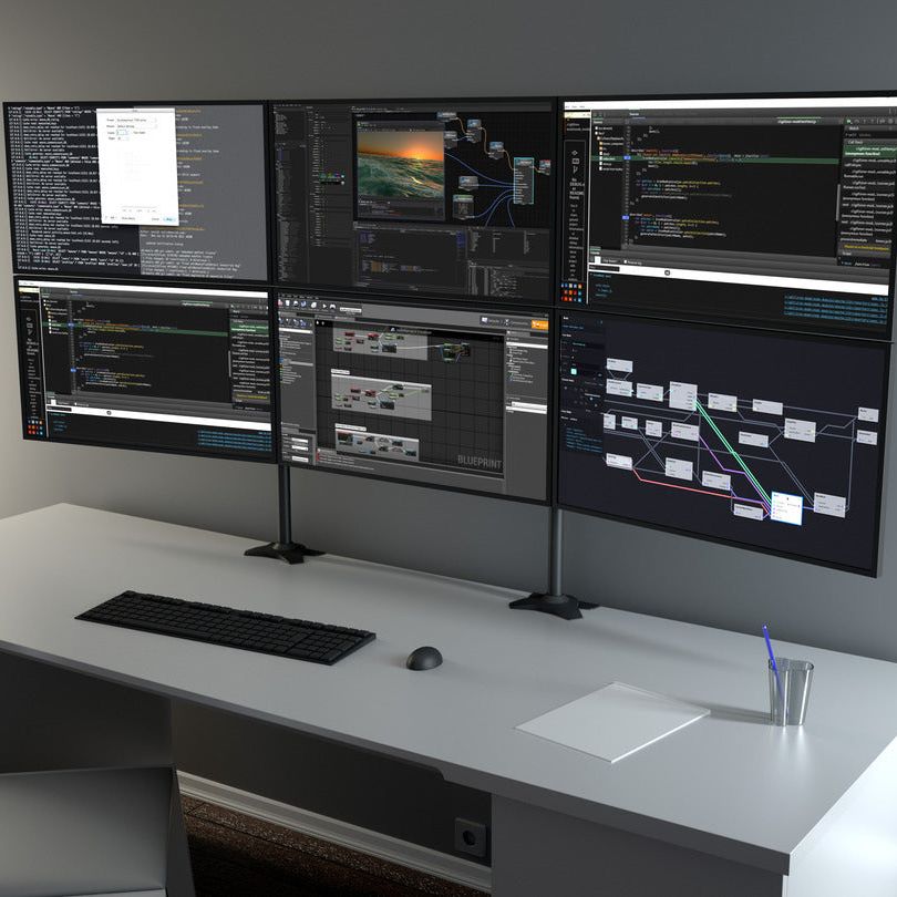 Multibrackets M VESA Desktopmount Triple Stand 24''-32'' Expansion Kit