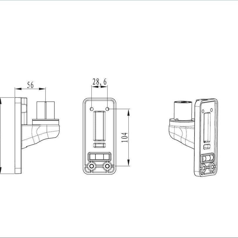 Multibrackets M Wall Adapter Single Black