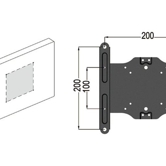 Multibrackets M Desktopmount VESA Adapter 200x200
