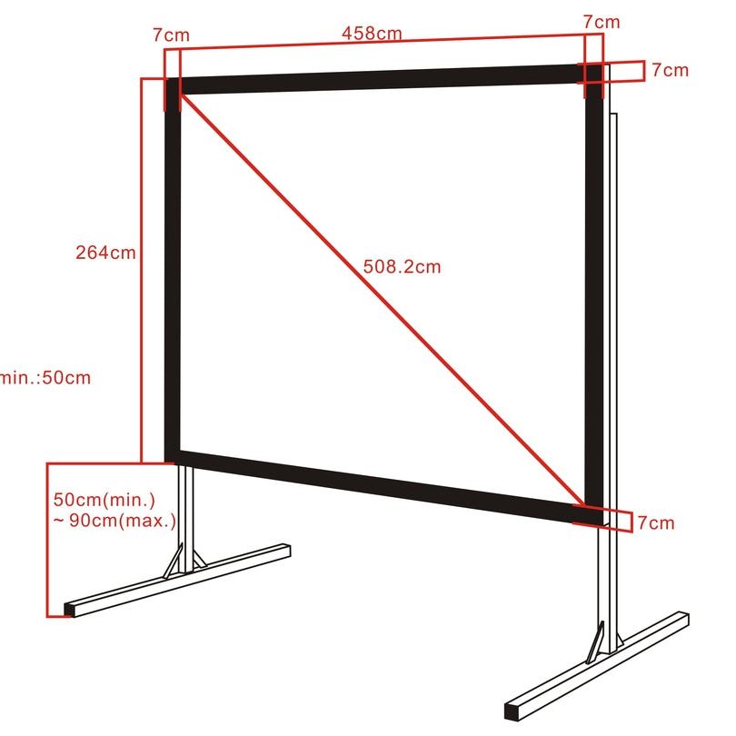 Multibrackets M Quick Fold Projection Screen,16:9,443x249,200''