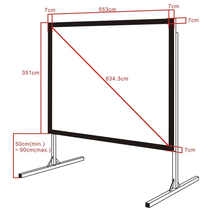 Multibrackets M Quick Fold Projection Screen, 16:10,538x336,250''