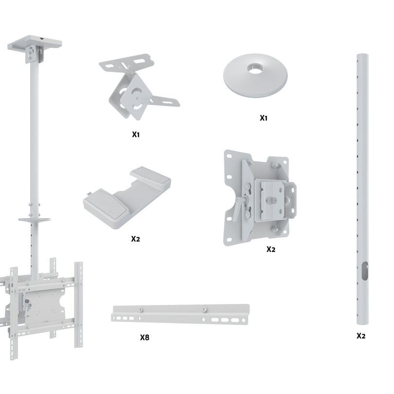 Multibrackets M Public Ceilingmount Medium Back to Back White 3000