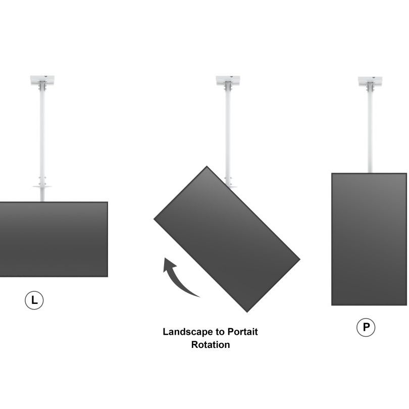 Multibrackets M Public Ceilingmount Large Single White 3000