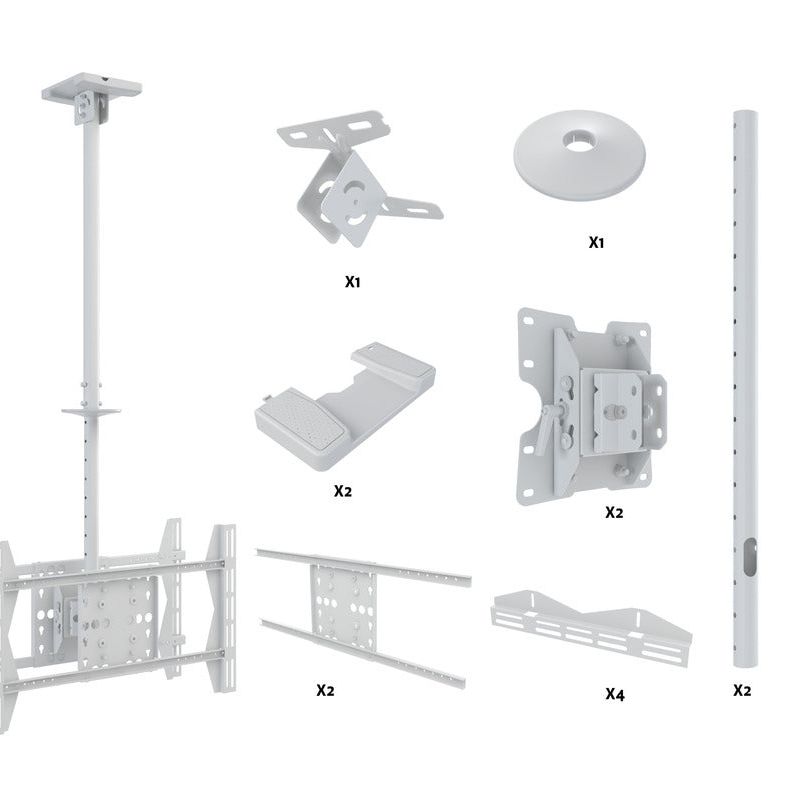 Multibrackets M Public Ceilingmount Large Back to Back White 3000