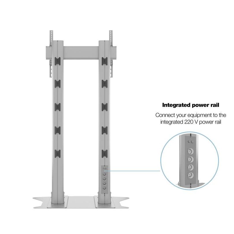 Multibrackets M Public Display Stand 210 Dual Pillar Floorbase Silver