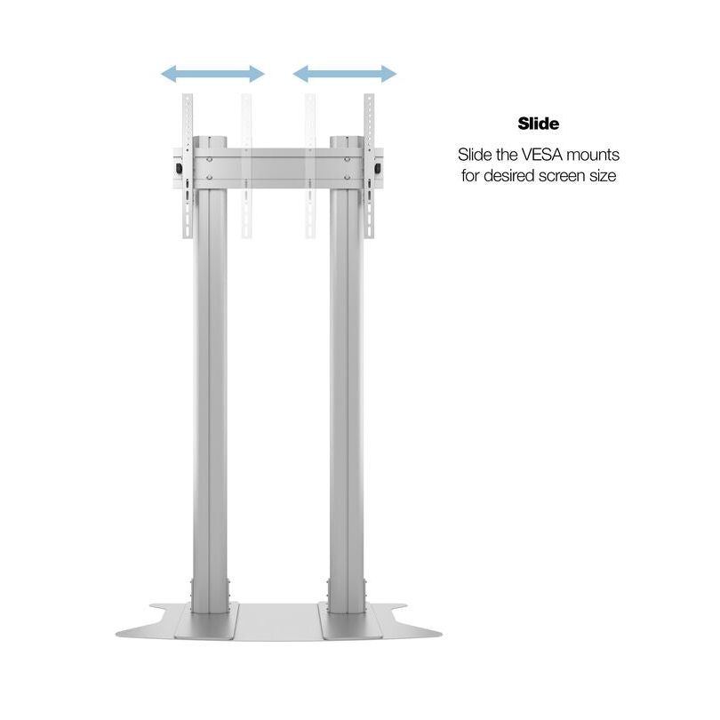 Multibrackets M Public Display Stand 210 Dual Pillar Floorbase Silver