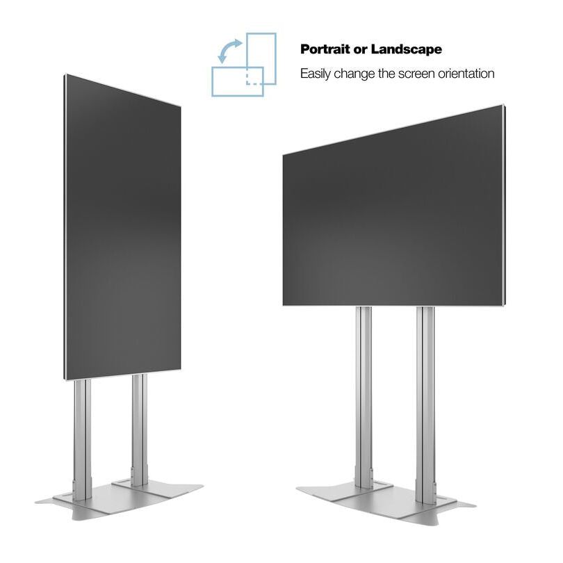 Multibrackets M Public Display Stand 210 Dual Pillar Floorbase Silver