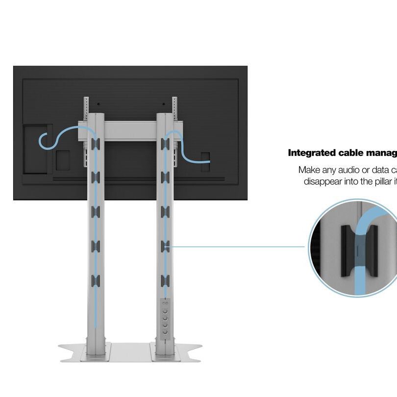 Multibrackets M Public Display Stand 210 Dual Pillar Floorbase Silver