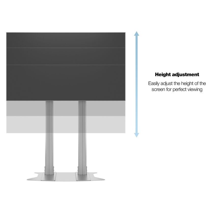 Multibrackets M Public Display Stand 210 Dual Pillar Floorbase Silver