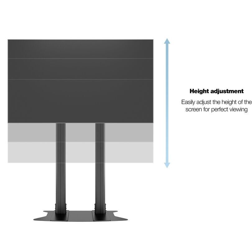 Multibrackets M Public Display Stand 210 Dual Pillar Floorbase Black