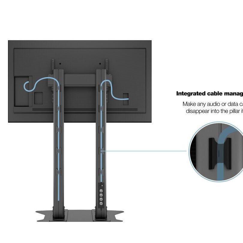 Multibrackets M Public Display Stand 210 Dual Pillar Floorbase Black