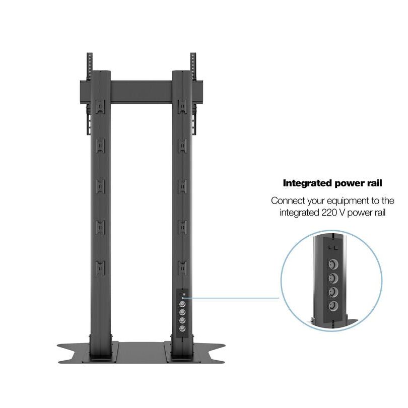 Multibrackets M Public Display Stand 210 Dual Pillar Floorbase Black