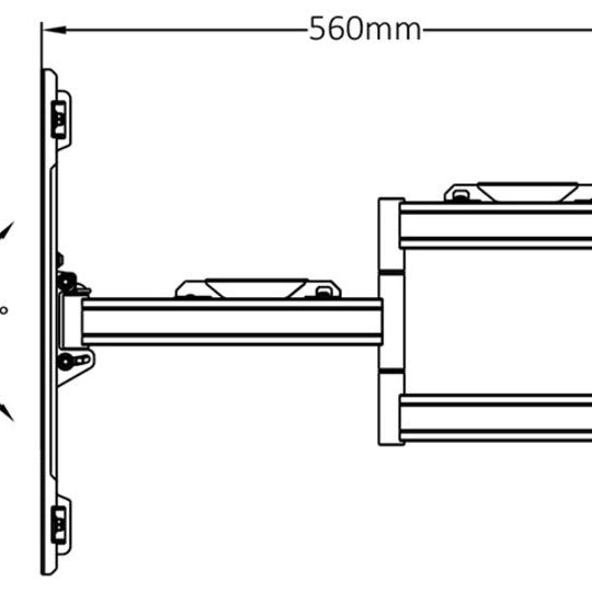Multibrackets M Universal Flexarm Full Motion Corner Mount HD