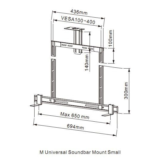 Multibrackets M Universal Soundbar Mount and Camera Holder Small