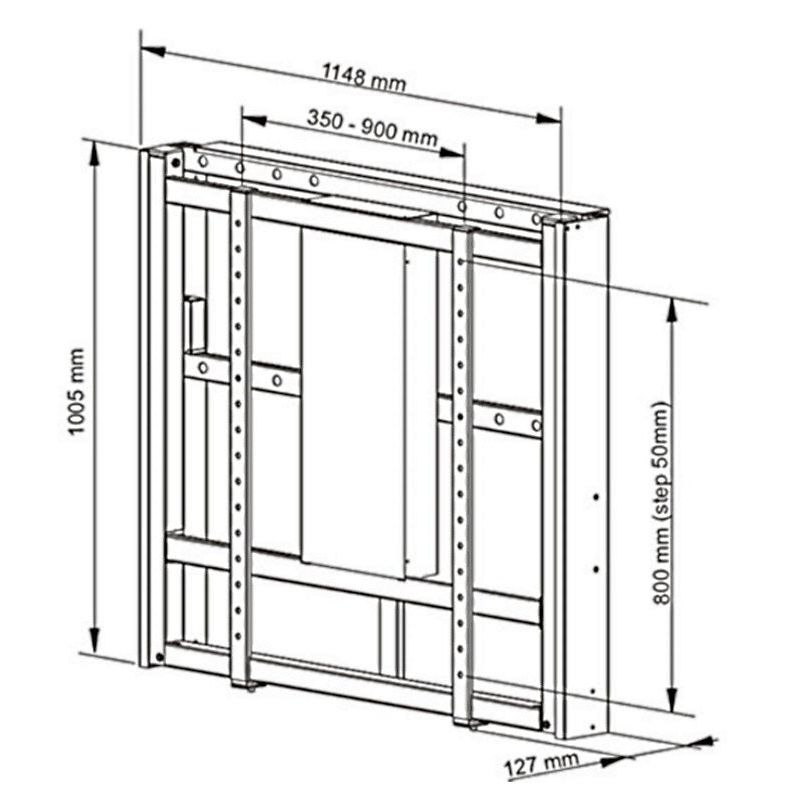 Multibrackets M Motorized Wallmount 160 kg Black SD