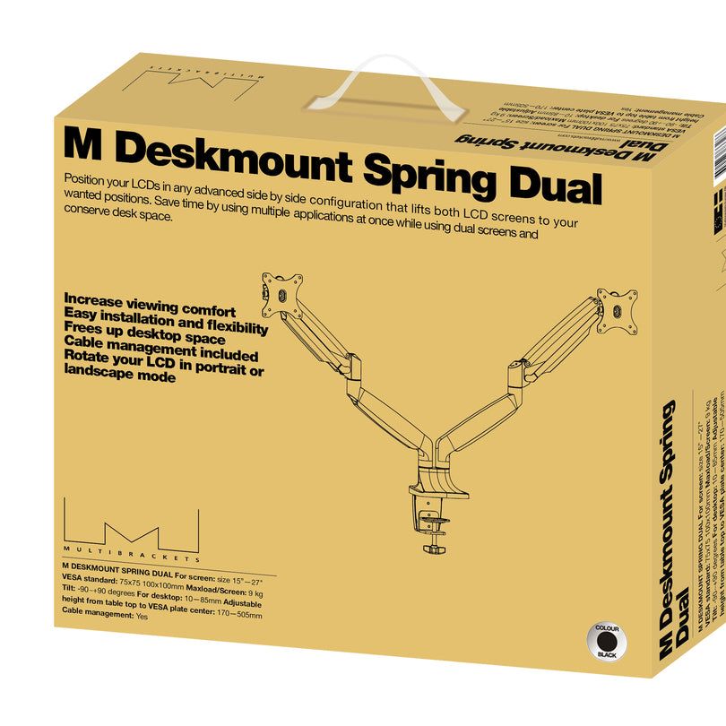 Multibrackets M Deskmount Gas Spring Dual Black