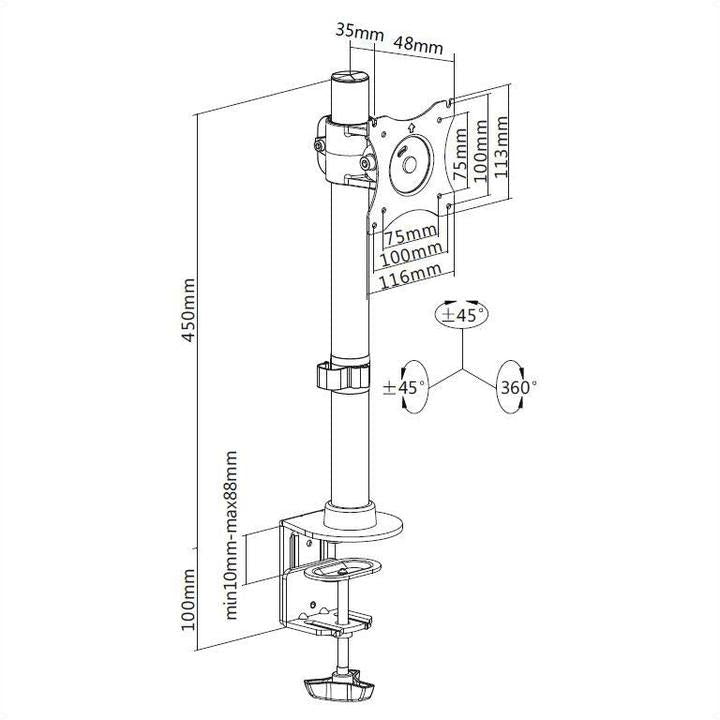 Multibrackets M Deskmount Basic Single