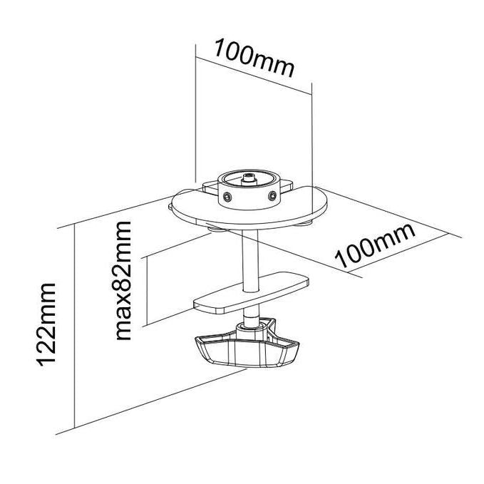 Multibrackets M Deskmount Basic Single/Dual/Triple/Quad Grommet Base
