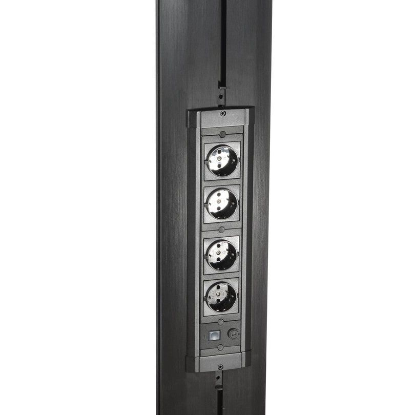 Multibrackets M Public Display Stand 180 Dual Pillar Wheelbase Black