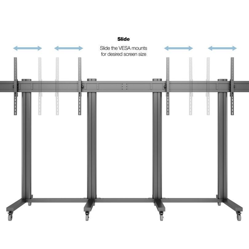 Multibrackets M Public Display Stand 210 Dual Screen 70"-110" Black