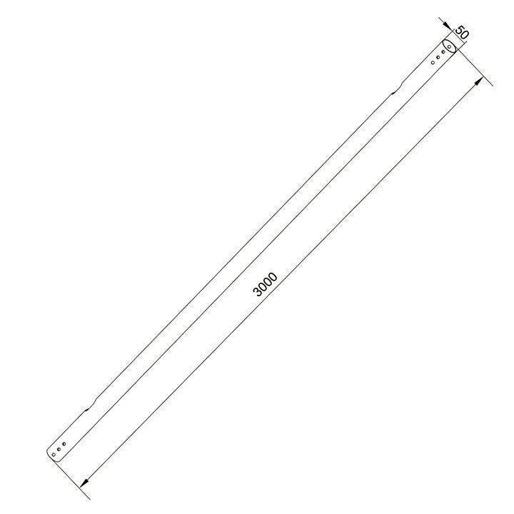 Multibrackets M Pro Series - Brass Extension Pipe 3m