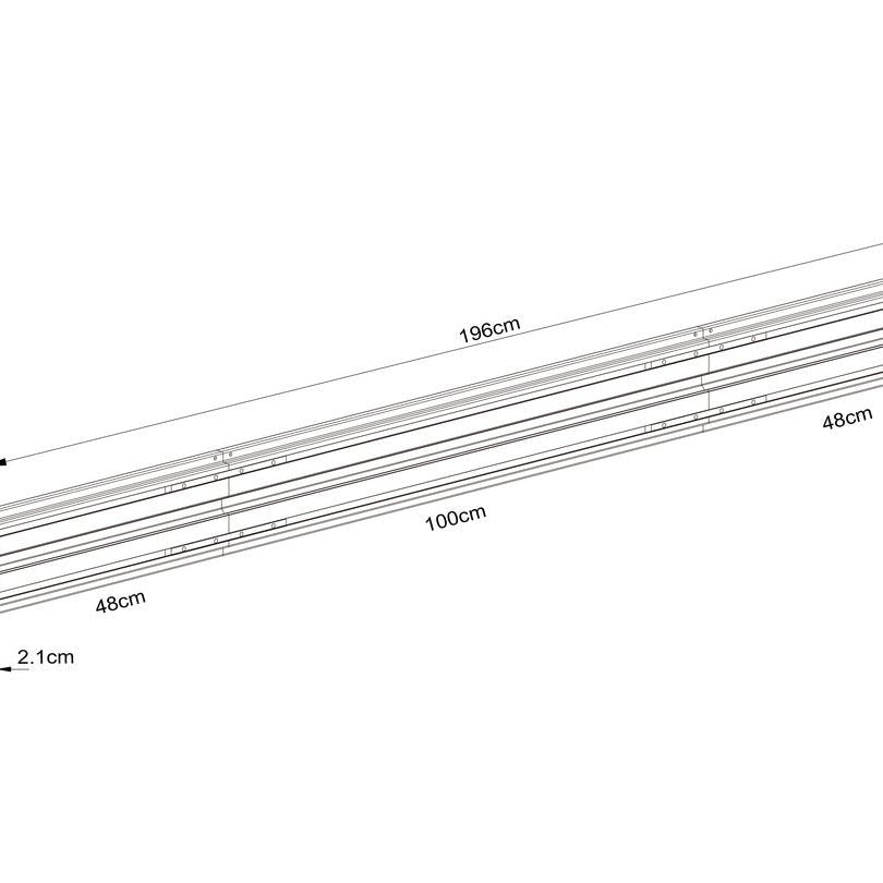 Multibrackets M Pro Series - Dual Screen Rail 196cm Black