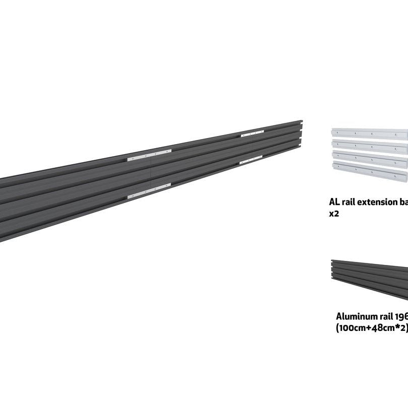 Multibrackets M Pro Series - Dual Screen Rail 196cm Black