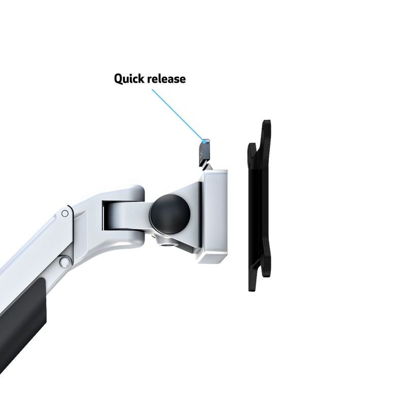 Multibrackets M VESA Gas Lift Arm Dual Side by Side Silver