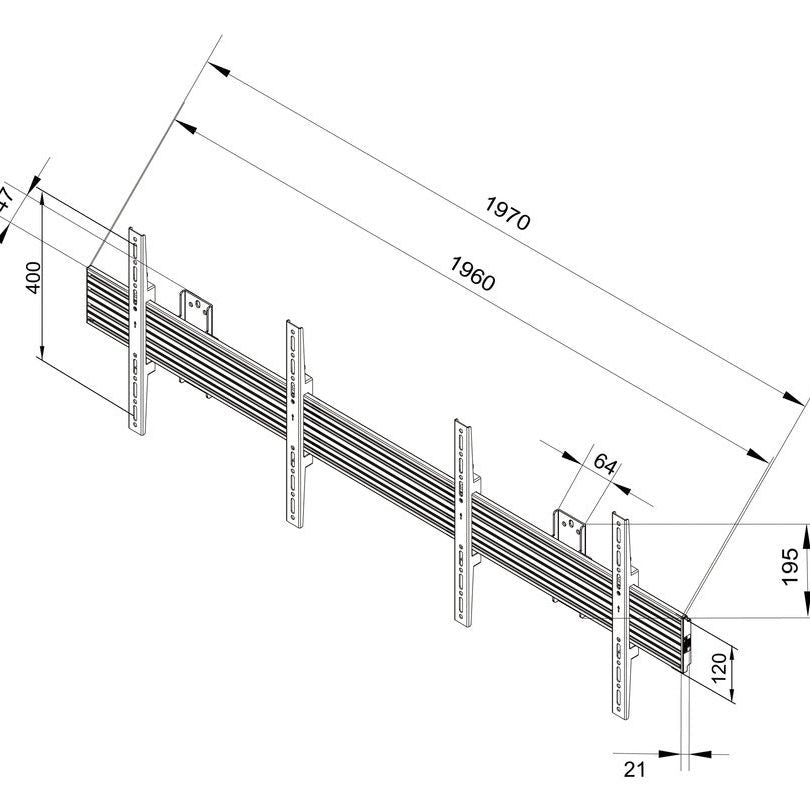 Multibrackets M Wallmount Pro MBW2U Fixed Black