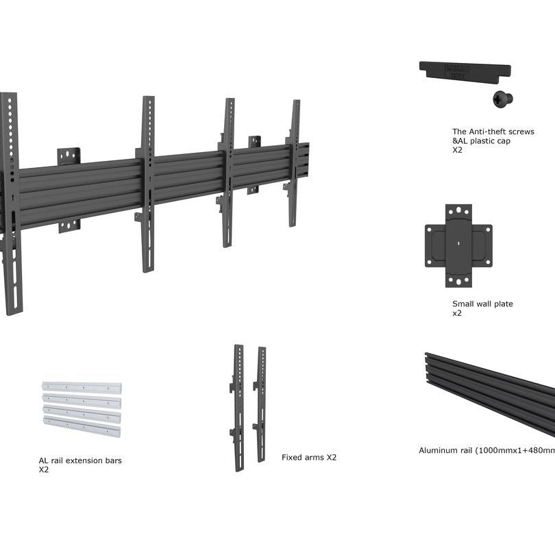 Multibrackets M Wallmount Pro MBW2U Fixed Black