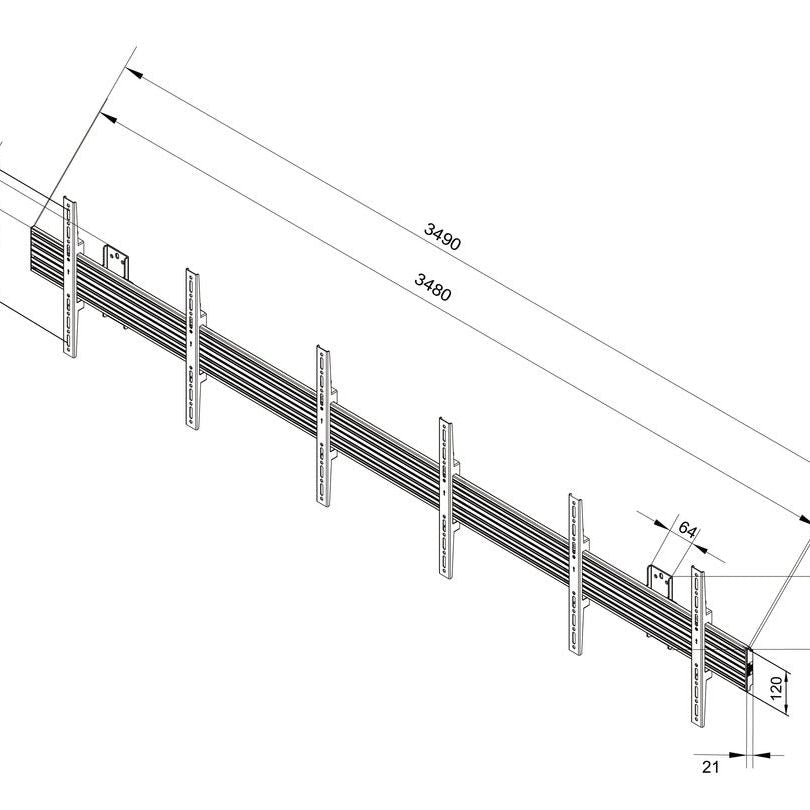 Multibrackets M Wallmount Pro MBW3U Fixed Black